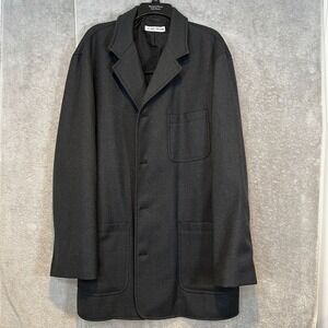 VTG Pal Zileri Men's Size 56EU/46US Wool Overcoat Italian Made High-End Menswear